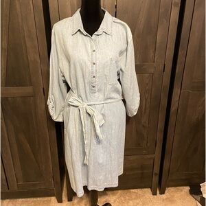 Women’s Faded Glory denim shirt dress XXl
